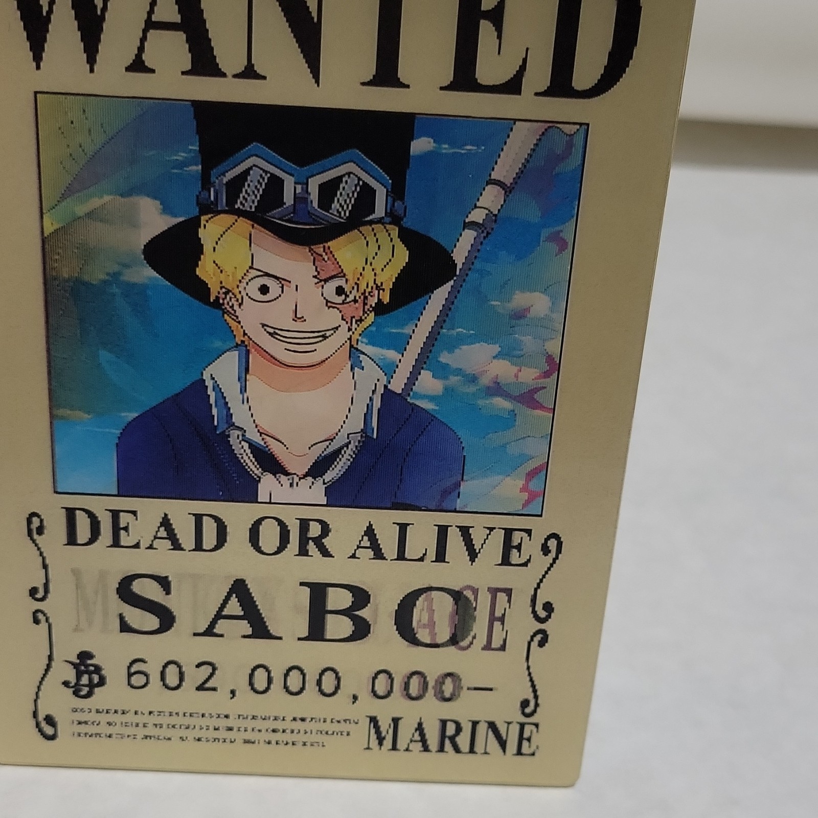 One Piece WANTED Poster 3D Sticker Sabo, Monkey D. Luffy, Portgas D. Ace 5"x4"