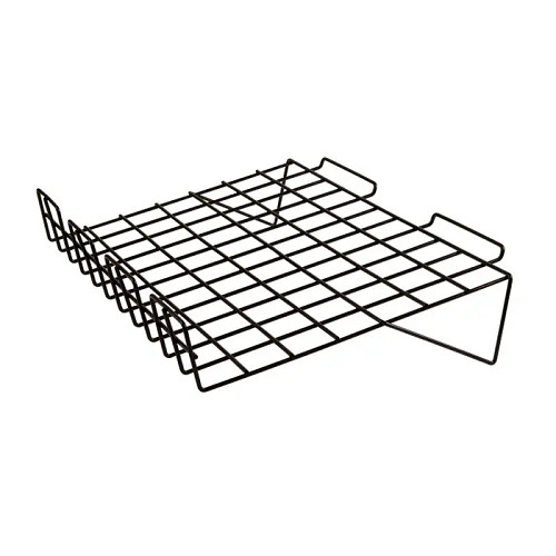 Econoco EBL/SL22 Black Sloping Wire Shelf W/Lip for Slatwall (Pack of 6)