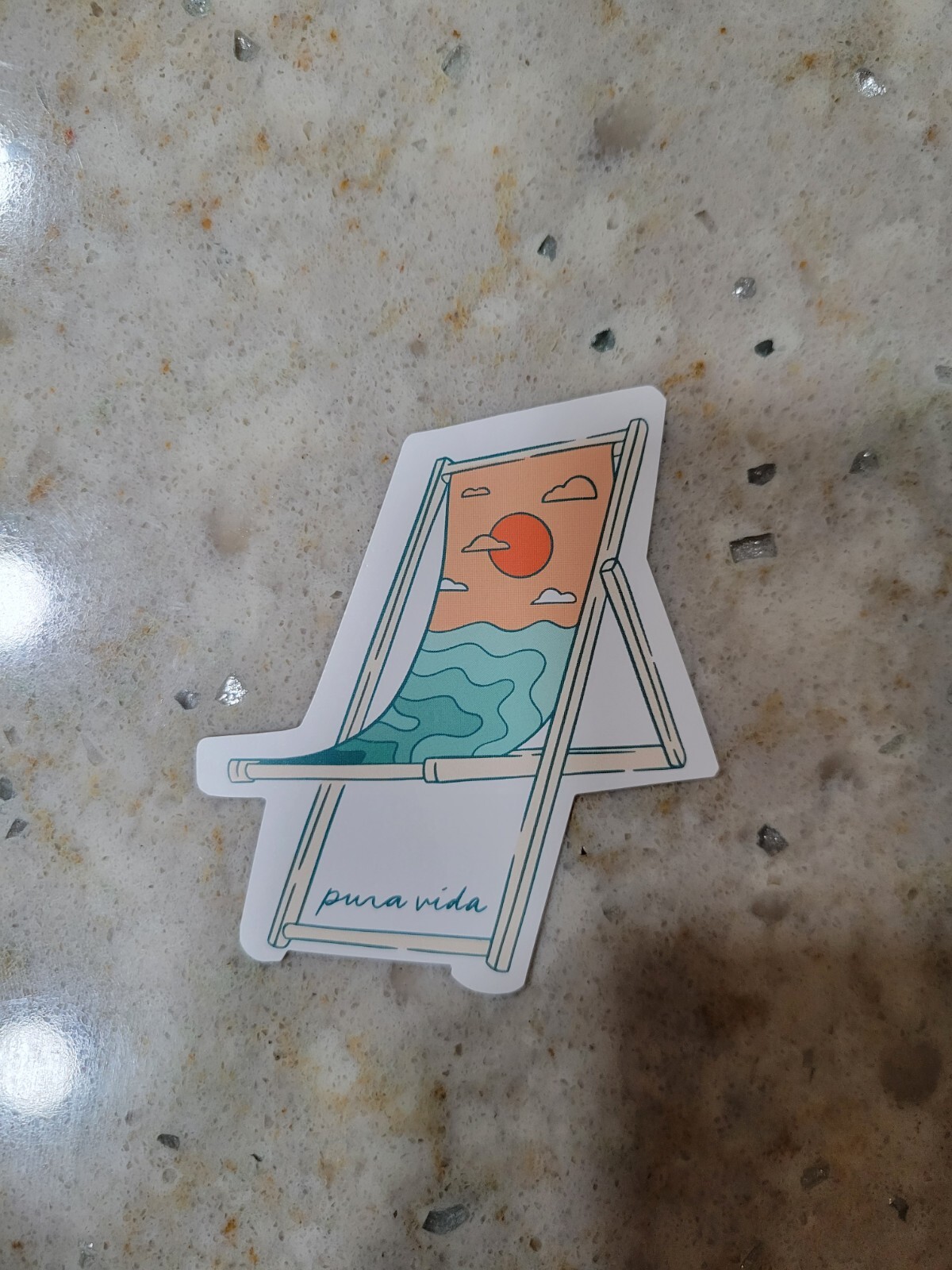New Pura Vida August 2023 Monthly Bracelet Club Beach Chair STICKER