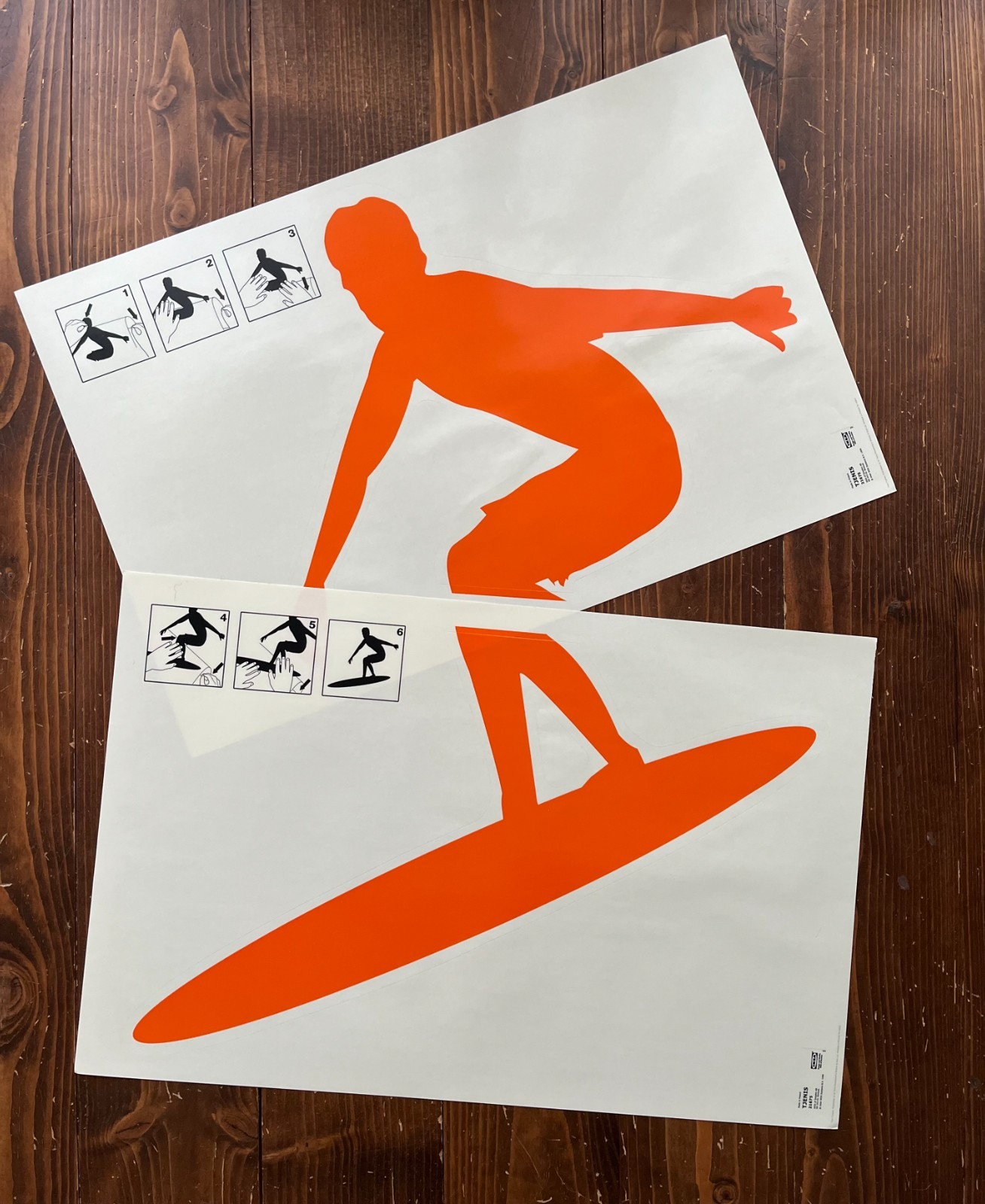 IKEA TJENIS 302.930.87 wall posters-stickers. New, in original packaging.