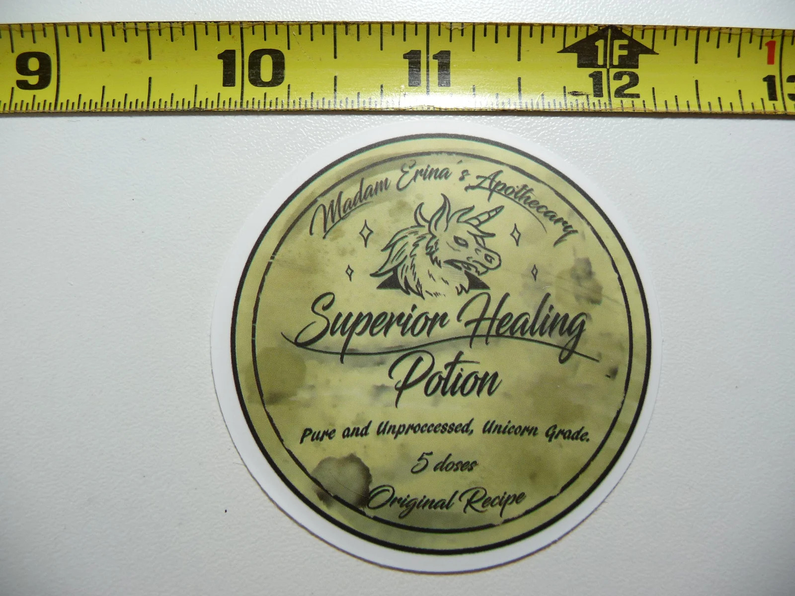 SUPERIOR HEALING POTION SMALL STICKER DECAL WITCHCRAFT POTION SPELL WITCH GOTH