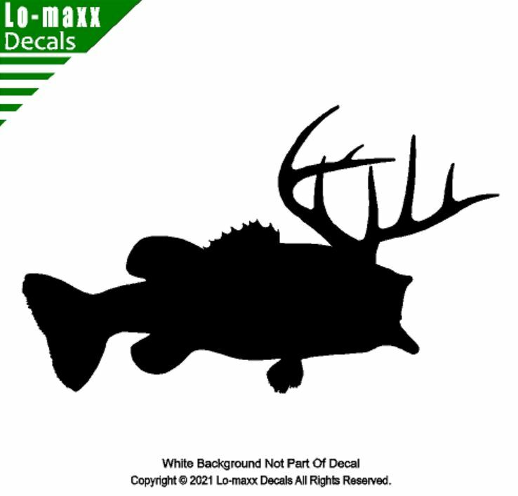 Largemouth Deer Bass Outdoor Sportsman Unique Durable Die Cut Vinyl Decal Art