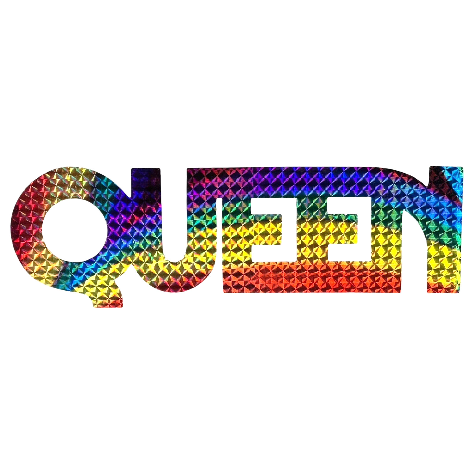 Vintage QUEEN Rainbow Prism Sticker Classic Rock Band Gay Interest LGBTQ Pride