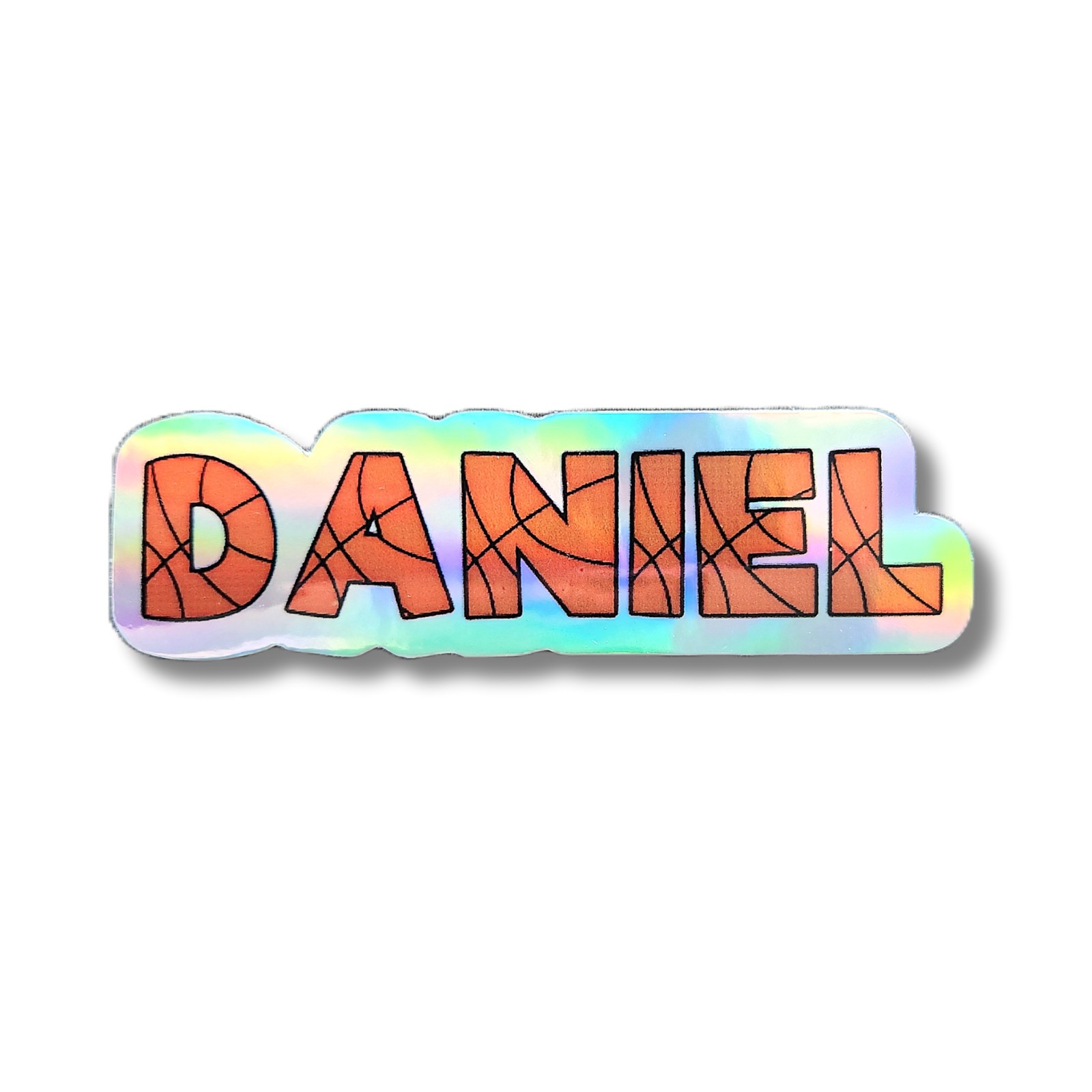 Custom Basketball Name Sticker Holographic or Vinyl | Personalized Sports Decal