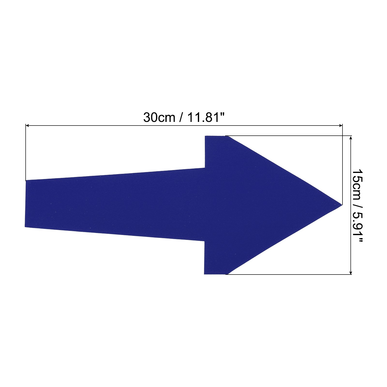 12Pcs 12" x 6" Arrow Sticker Self Adhesive Arrow Sign, Dark Blue