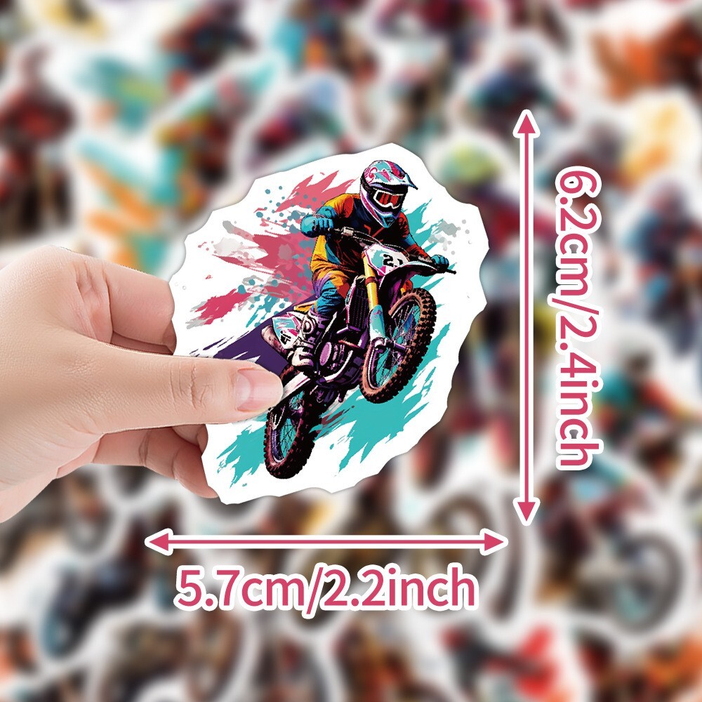 50 Pcs Stickers Off-road Motorcycle Dirt Bike Luggage Skateboard Phone Laptop
