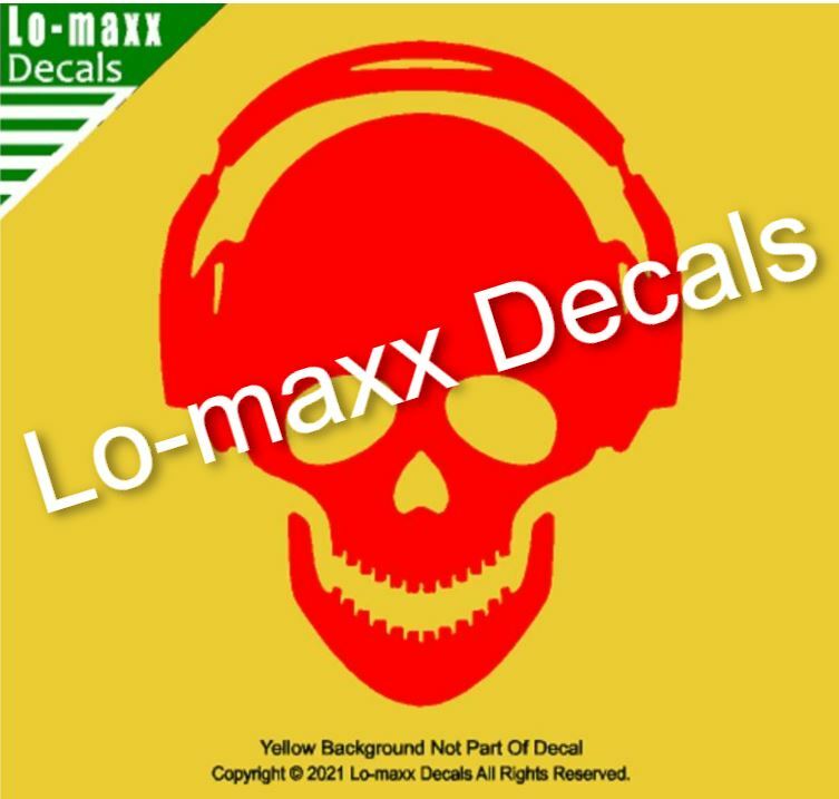 Skull And Headphones Rock And Roll Music Superior Quality Die Cut Vinyl Decal