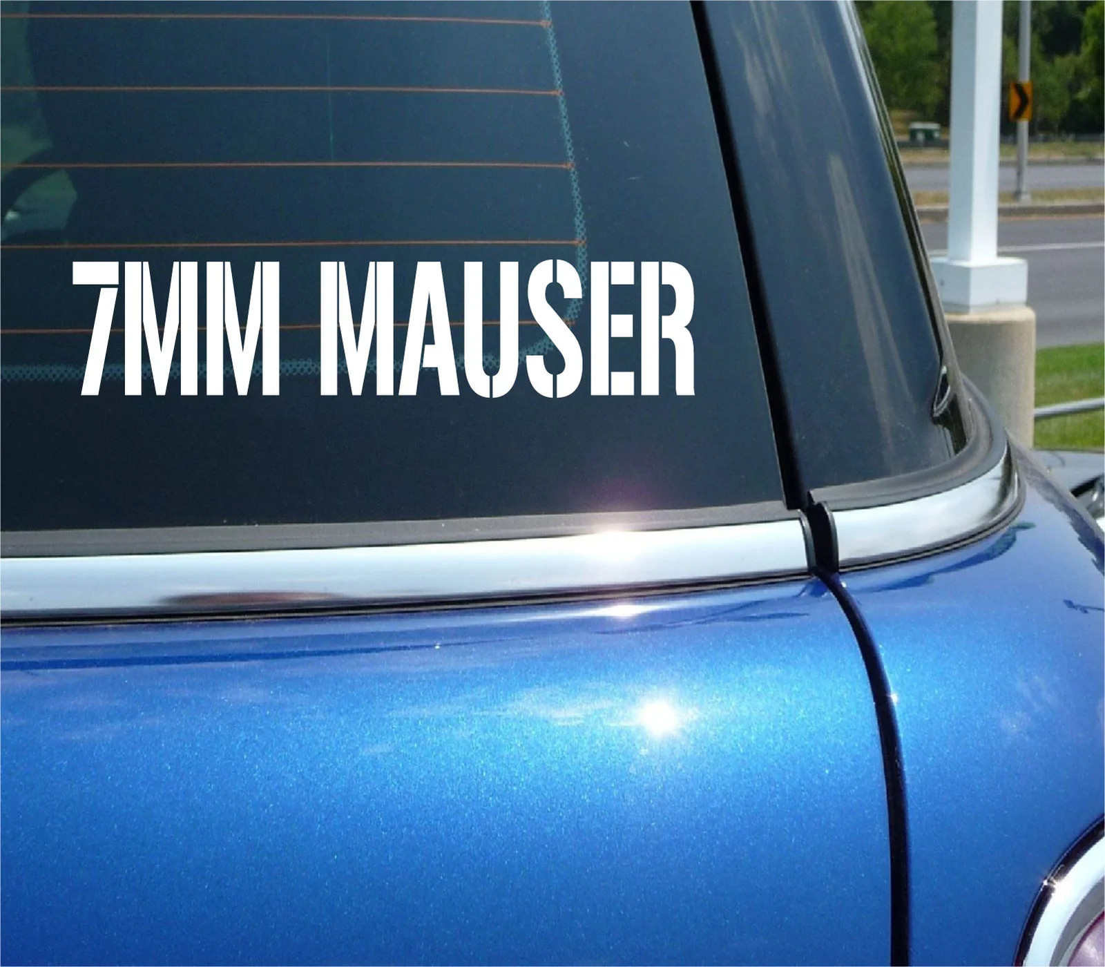 7MM MAUSER VINYL DECAL STICKER FOR AMMO CAN BULLET BOX SHELL CALIBER RIFLE CAR