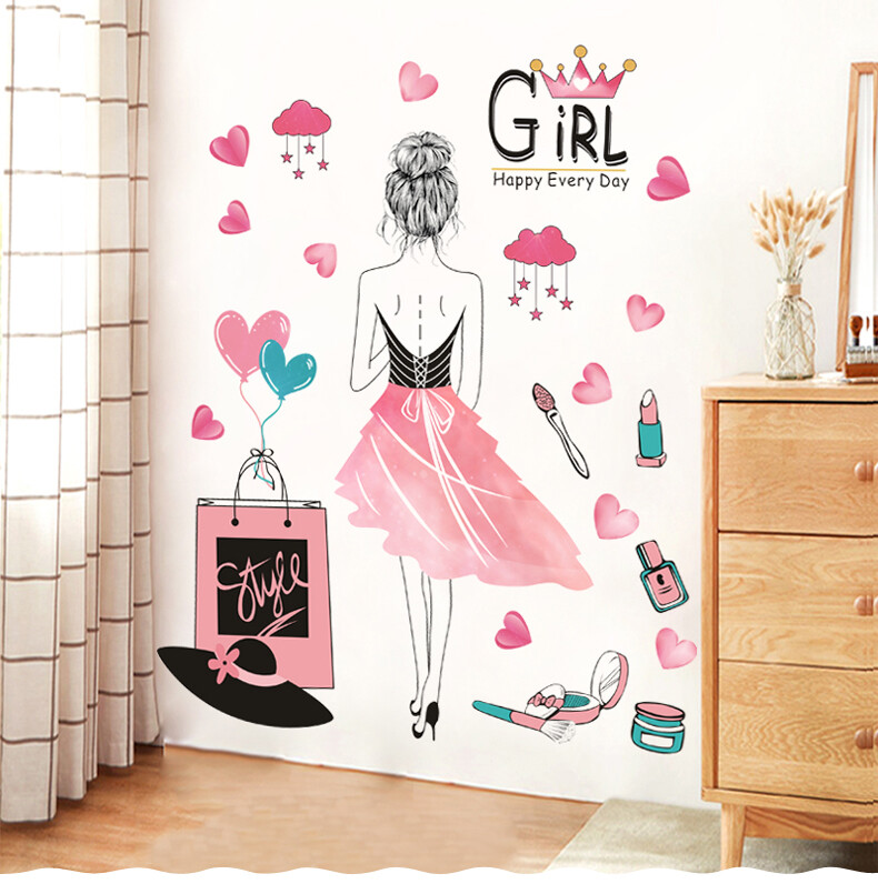 Removable Vinyl Wall Decal Girl Sticker Art Home living Room Bedroom DIY Decor
