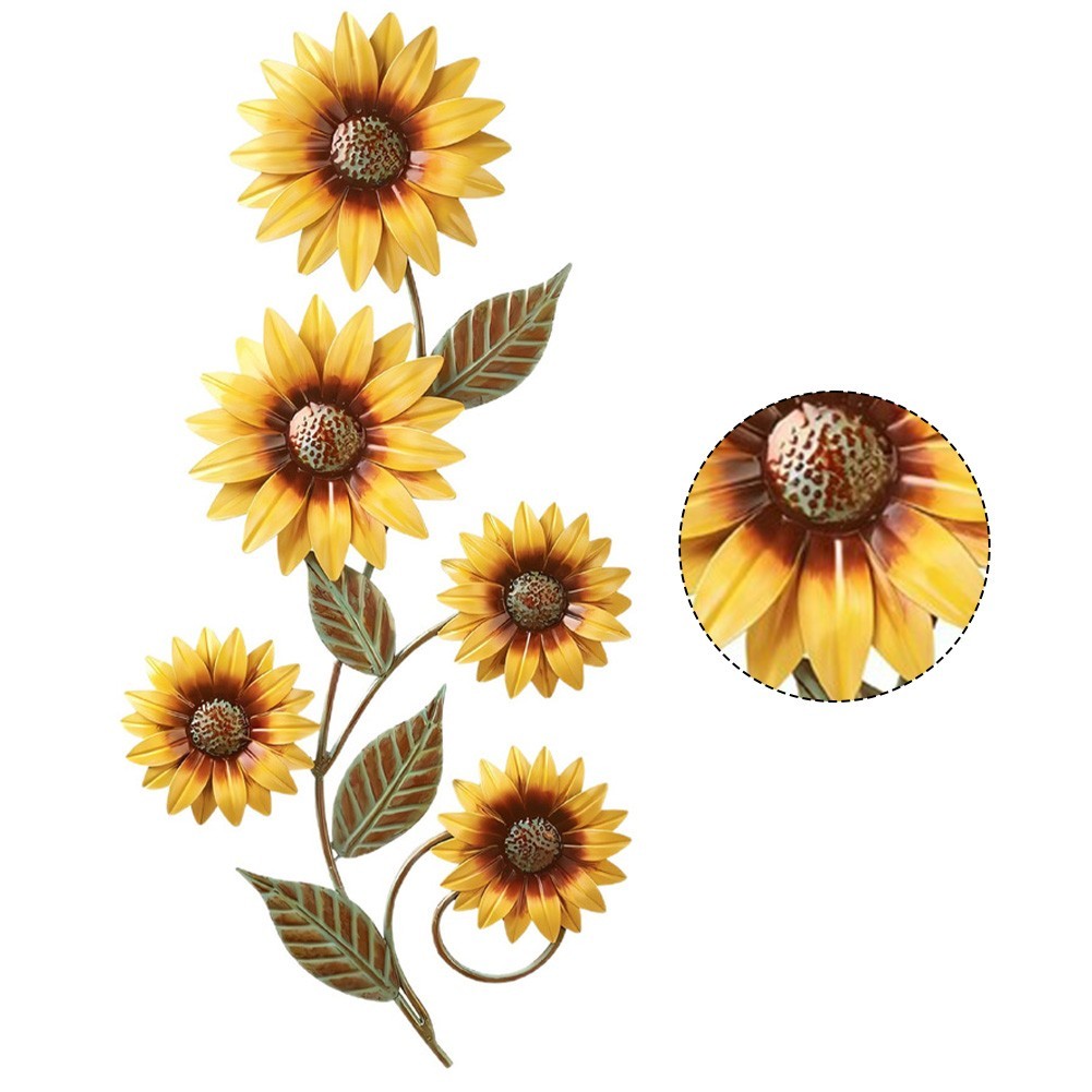 Decorative Sunflower Wall Art 11 8 Inches for Indoor and Outdoor Spaces