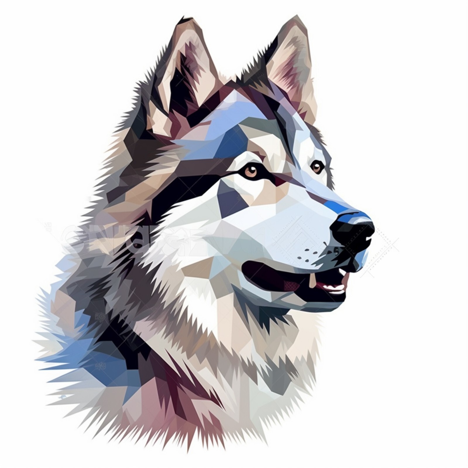 IA GEOMETRIC DOG HUSKY +CAR DECAL STICKER,ETC+ 6YLAMINATED HQUALITY FREE STICKER