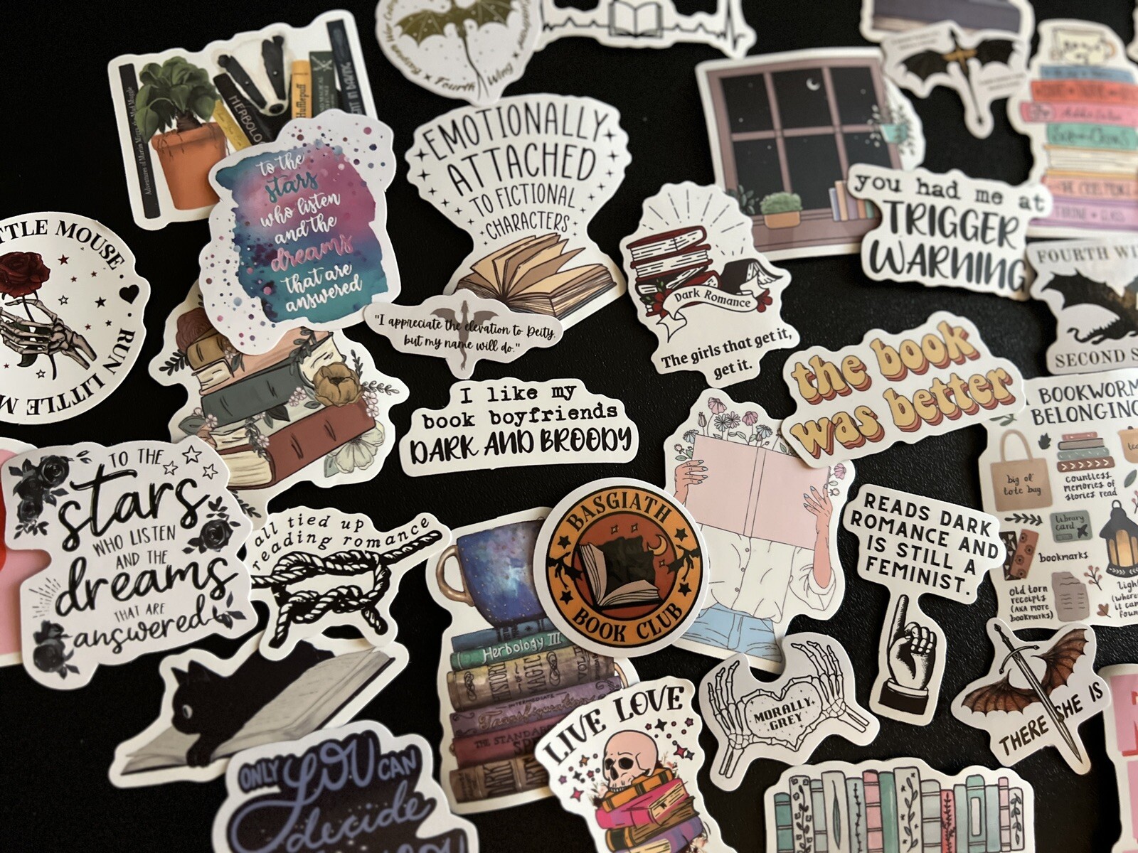 20 Pcs Book Stickers for Kindle Bookish Reading Booktok Stickers Adult Romance