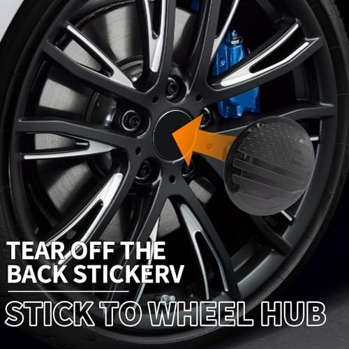 4PCS 68mm 2.68" Aluminum Metal Wheel Center Caps Sticker – Custom All Black