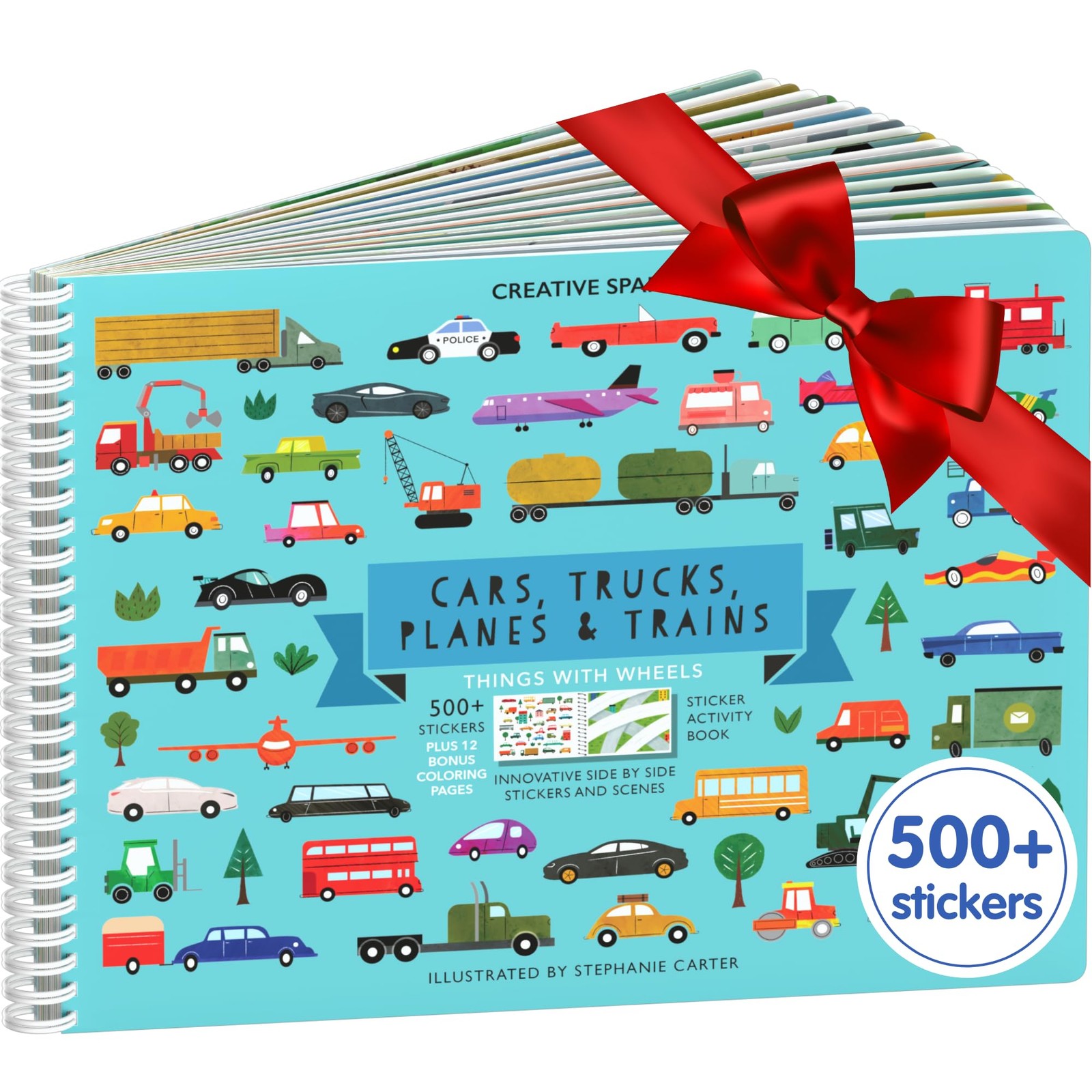 Cupkin Cars, Trucks, Planes & Trains 500+ Sticker Book Ages 2-8 Years