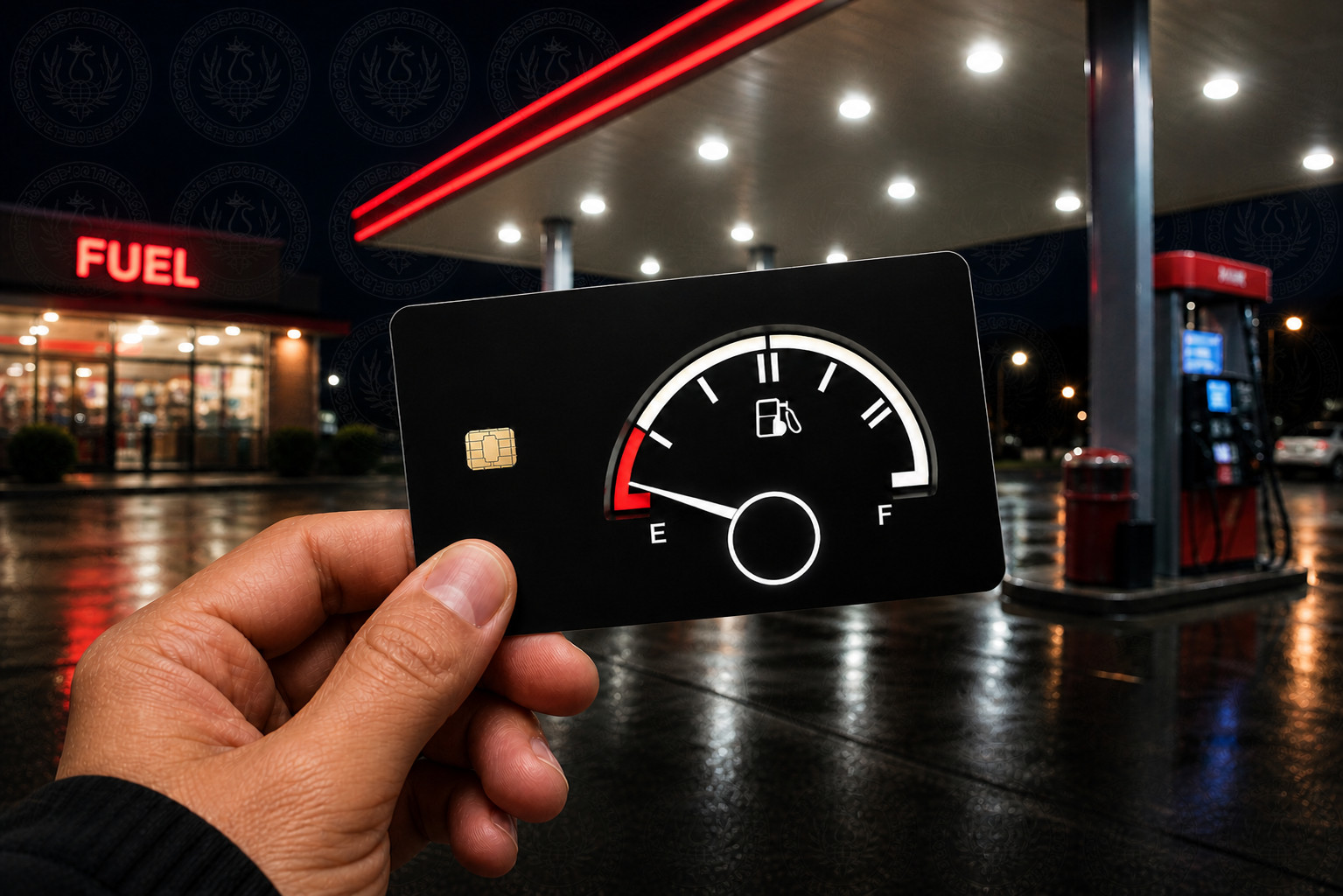 Gas Money Guage Full Near Empty Credit Card Debit Card Skin Covering