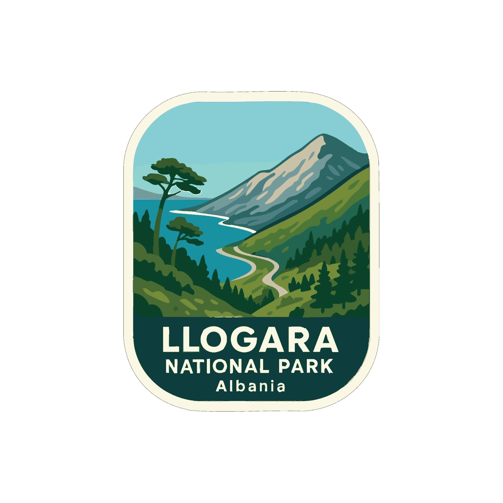 Llogara Albania National Park Sticker Decal Vinyl Die-Cut World National Parks