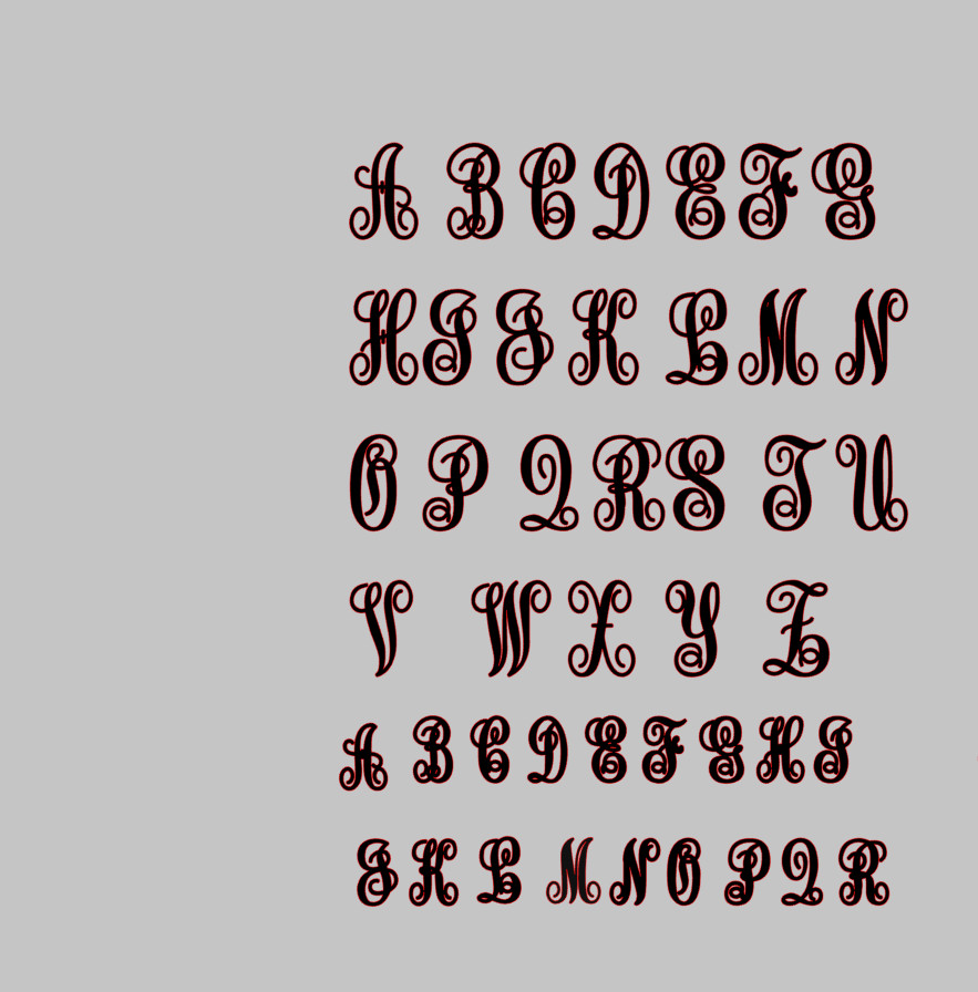 Script Monogram- Great gift idea for Yeti, Cellphones, Auto, Laptop