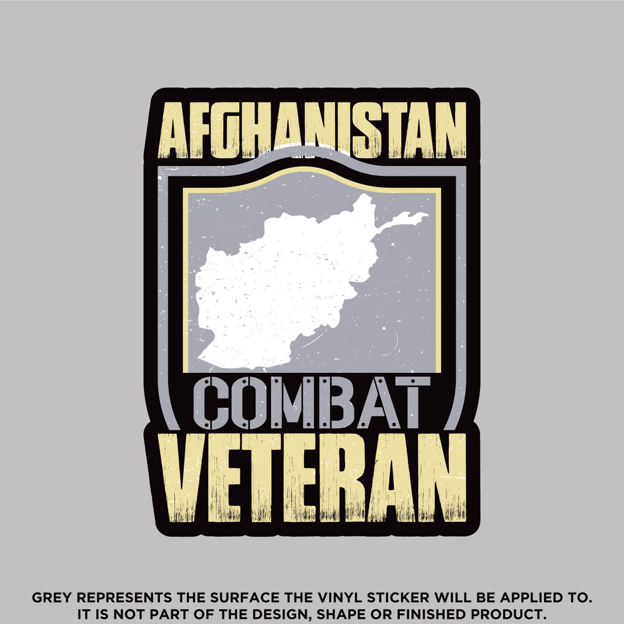 Afghanistan Combat Veteran, High Quality Vinyl Stickers