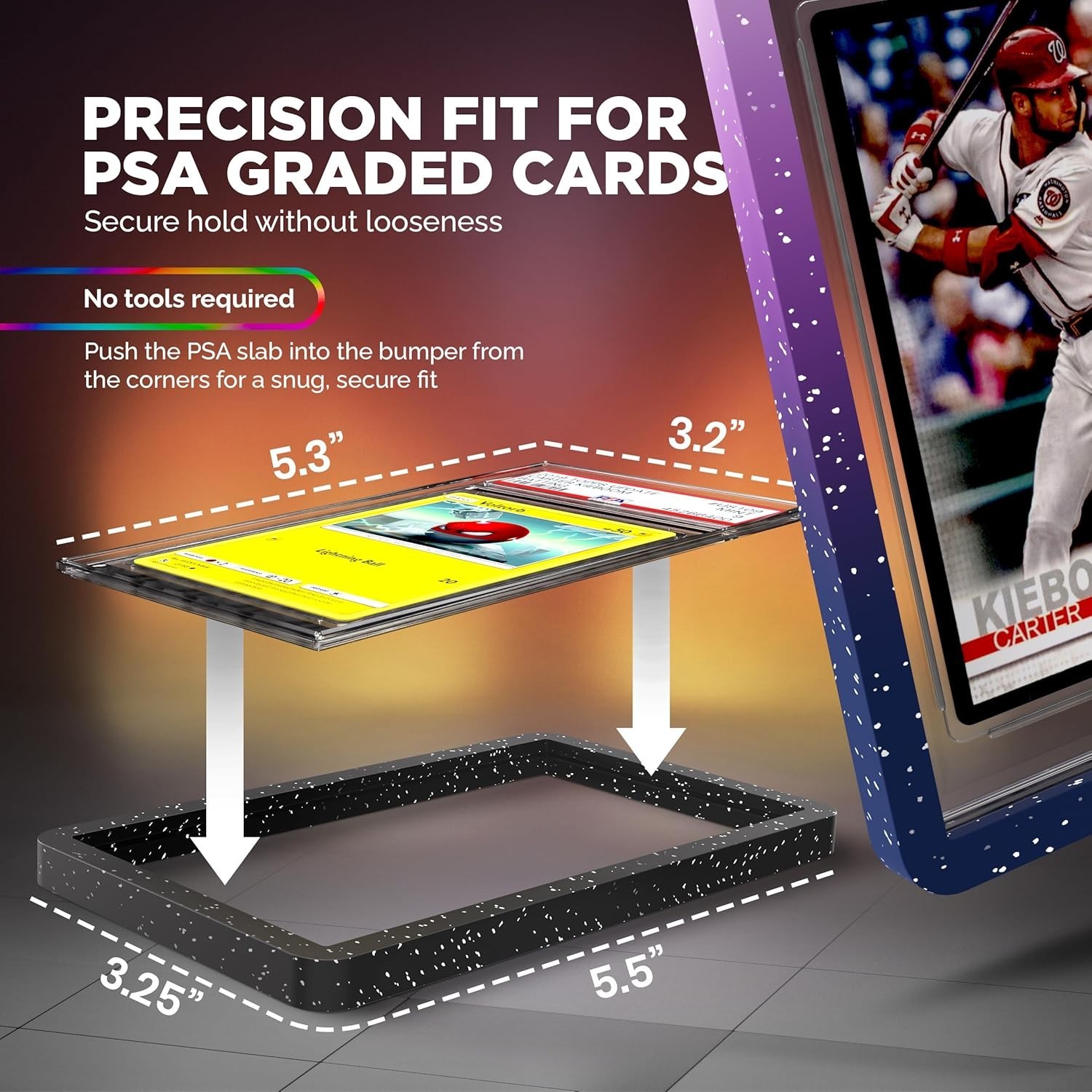 PSA Slab Bumper 10 PACK MULTI-COLOR – Hard TPU PSA Slab Protector Guard for G…