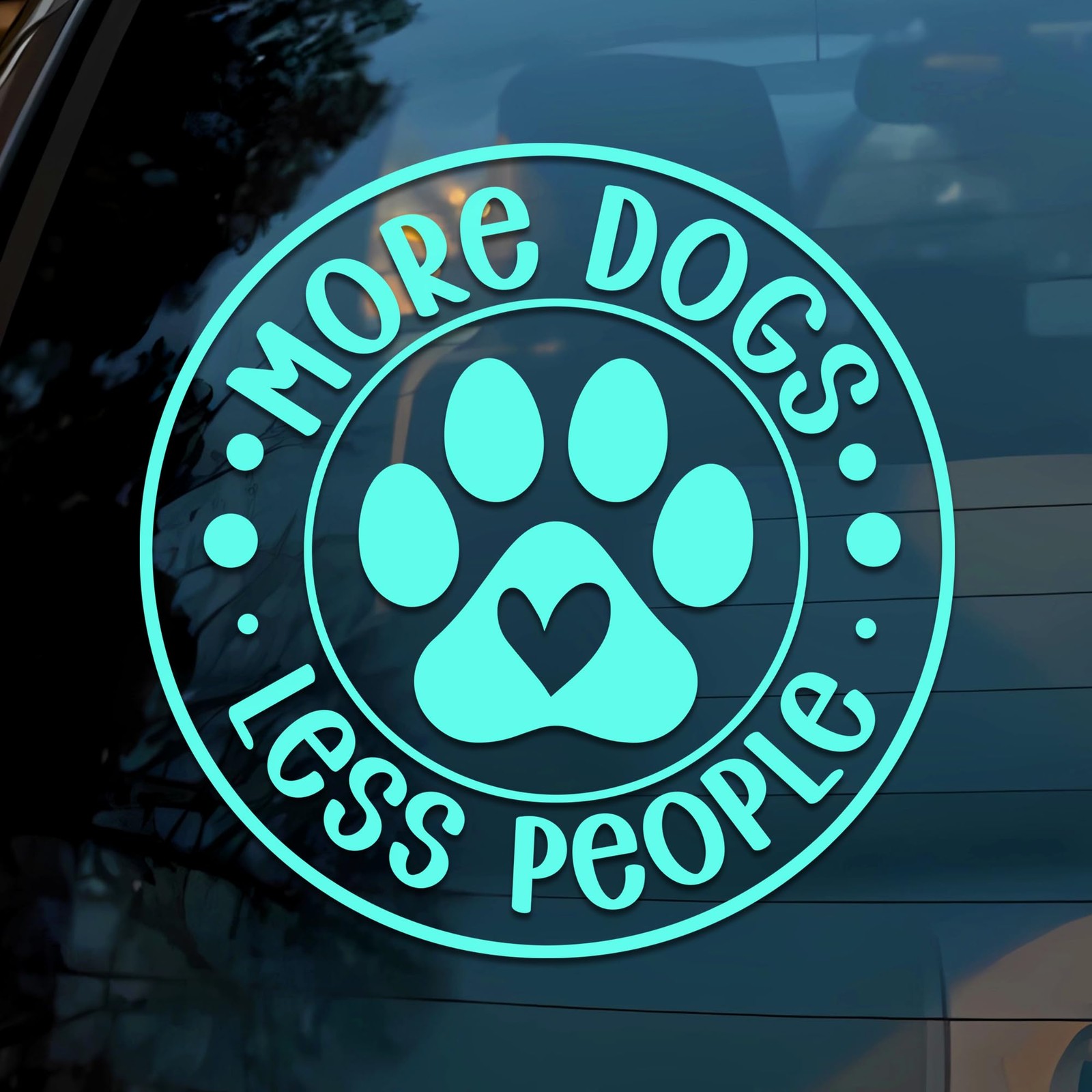 Funny Dog Paw Car Decal Waterproof Bumper Sticker for Dog Lovers, 6 Inches