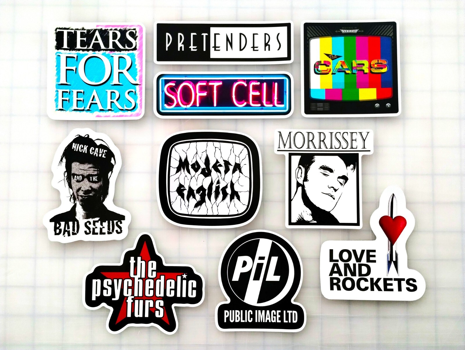 New Wave Vinyl Sticker Lot (10 Pack) SET 2 punk pop goth dark gothic post dance