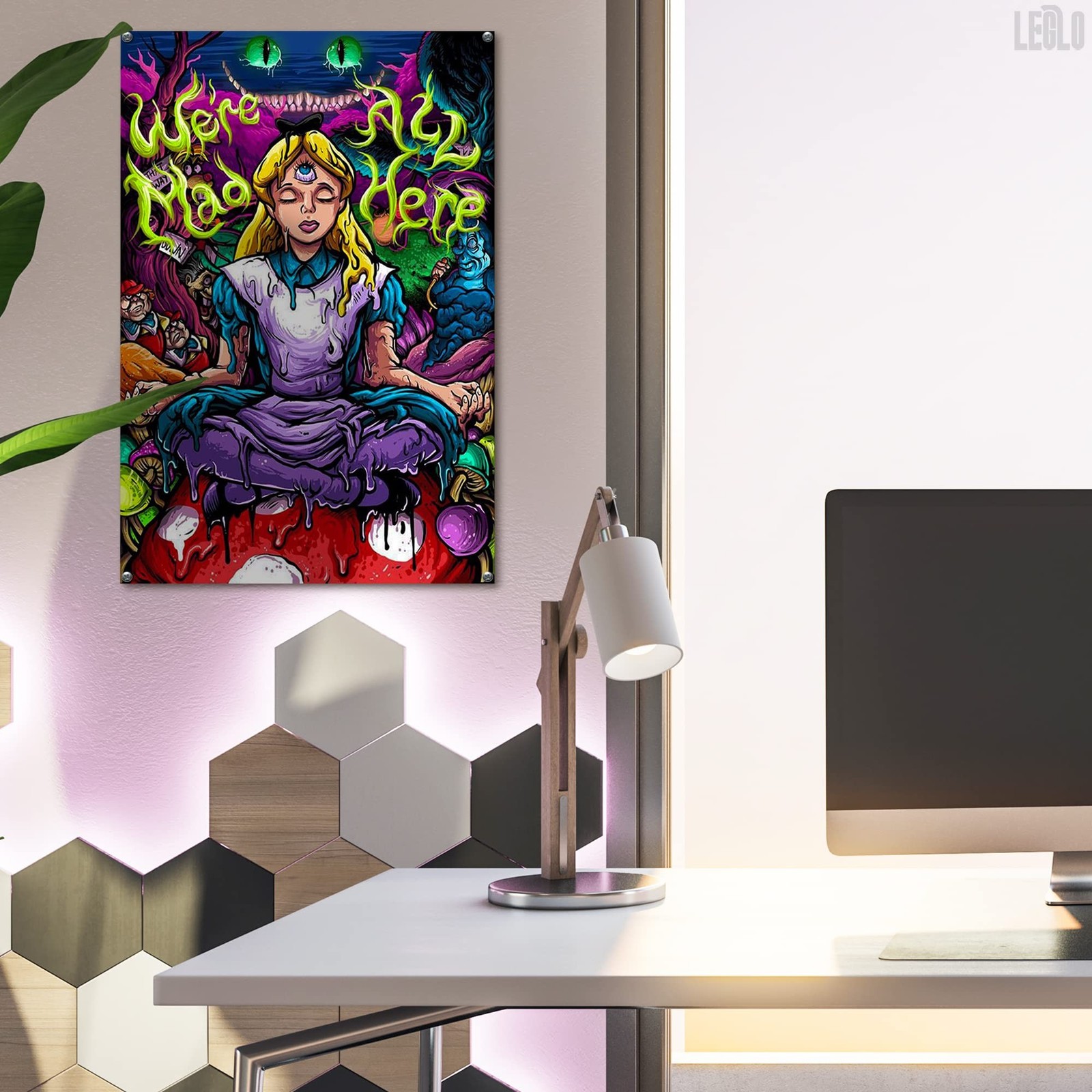 Halloween Psychedelic Tapestry for Bedroom Wall Decor – Spooky Canvas Wall