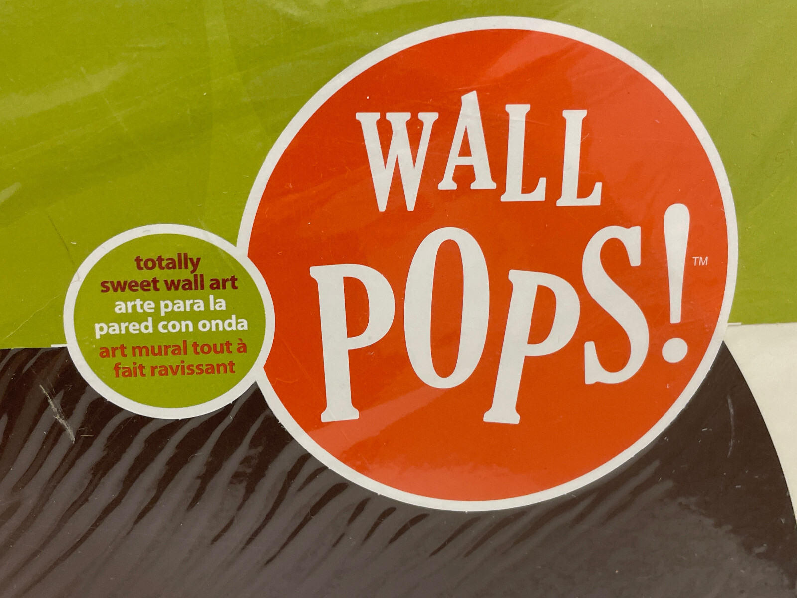 Wall Pops! 13" five large Dots self-stick removeable decals, "hot chocolate"