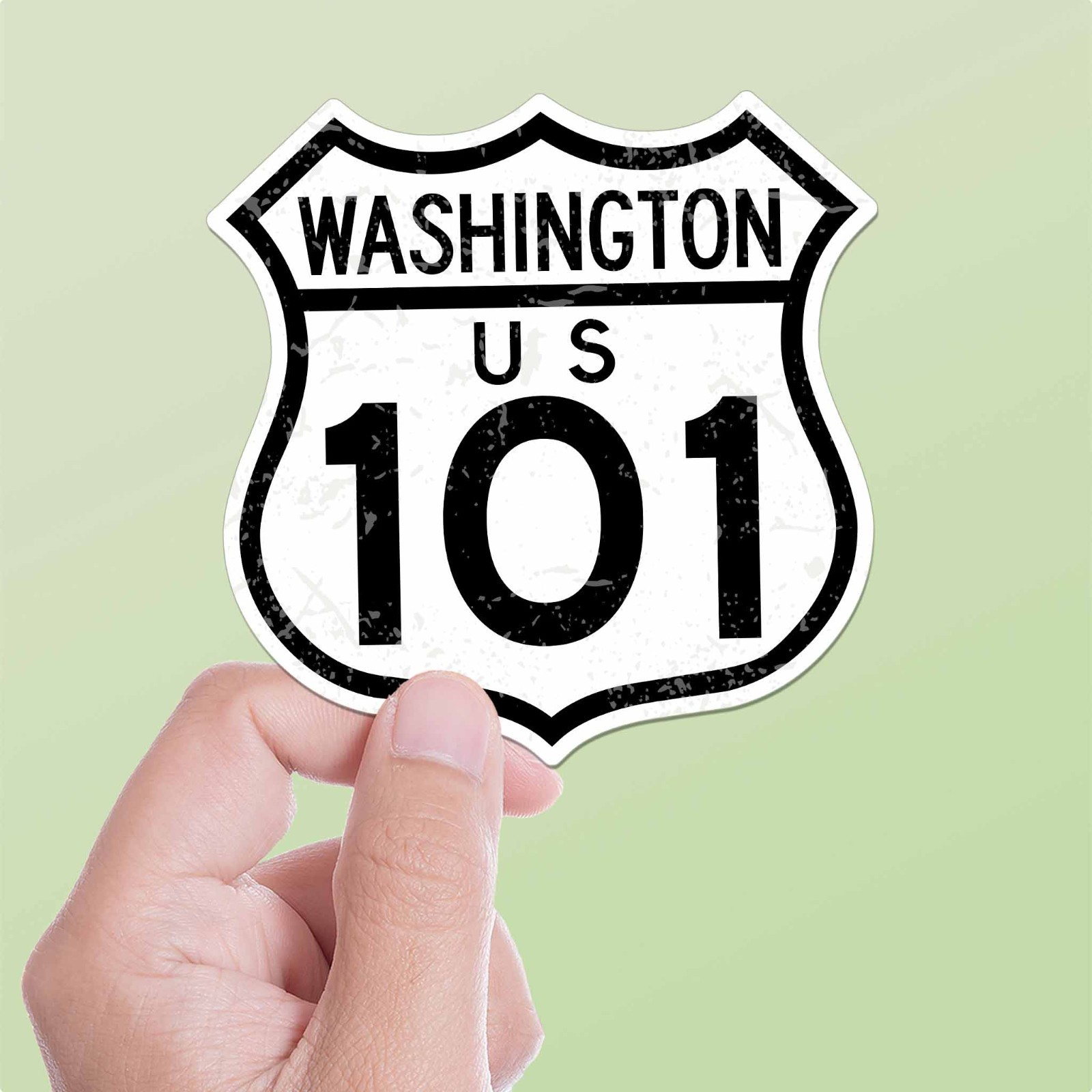 Washington Highway 101 Road Sign Sticker – Cool Olympic National Park Decals