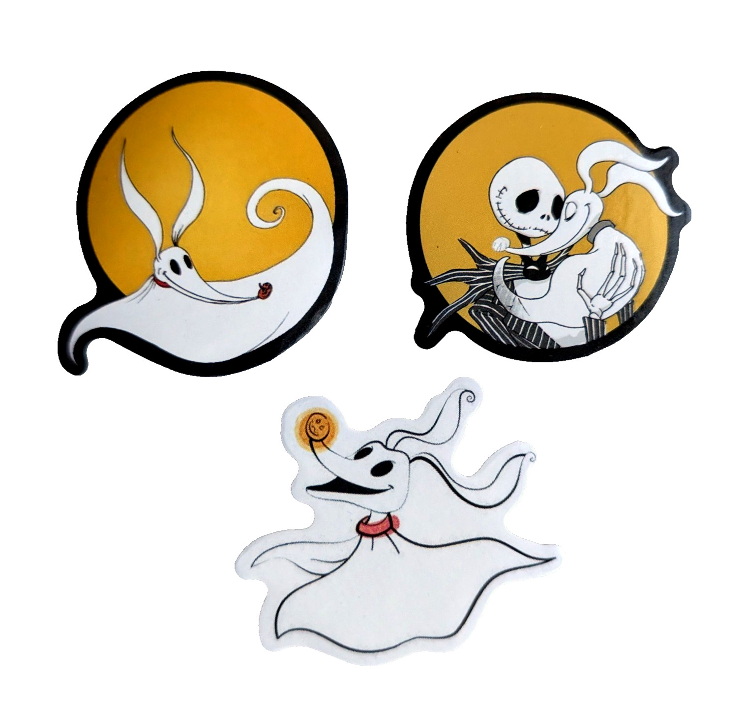 Nightmare Before Christmas Stickers Zero And Jack Stickers Lot Of 3 Pcs