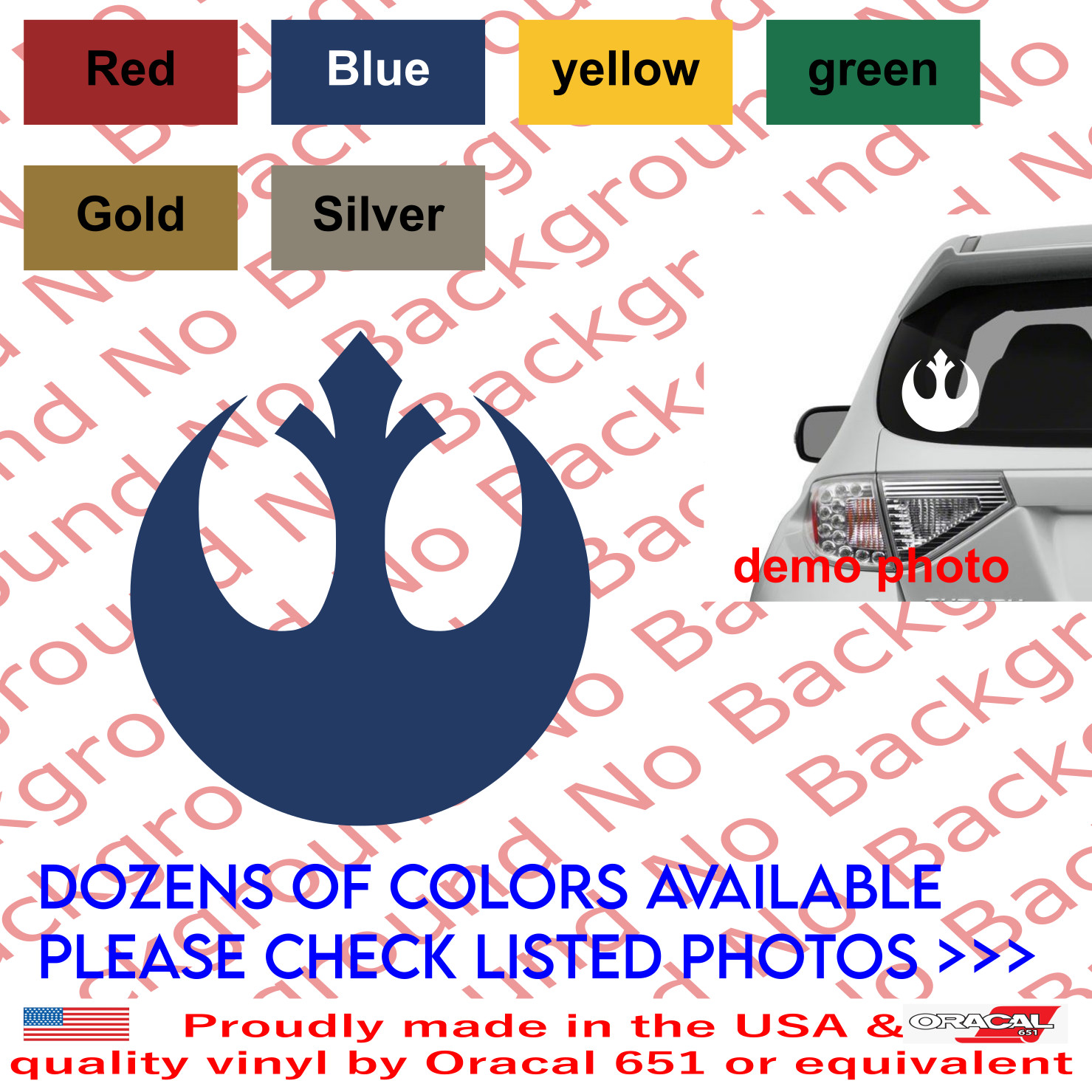REBEL ALLIANCE Star War Car Window/laptop Vinyl Decal DIE CUT SW001