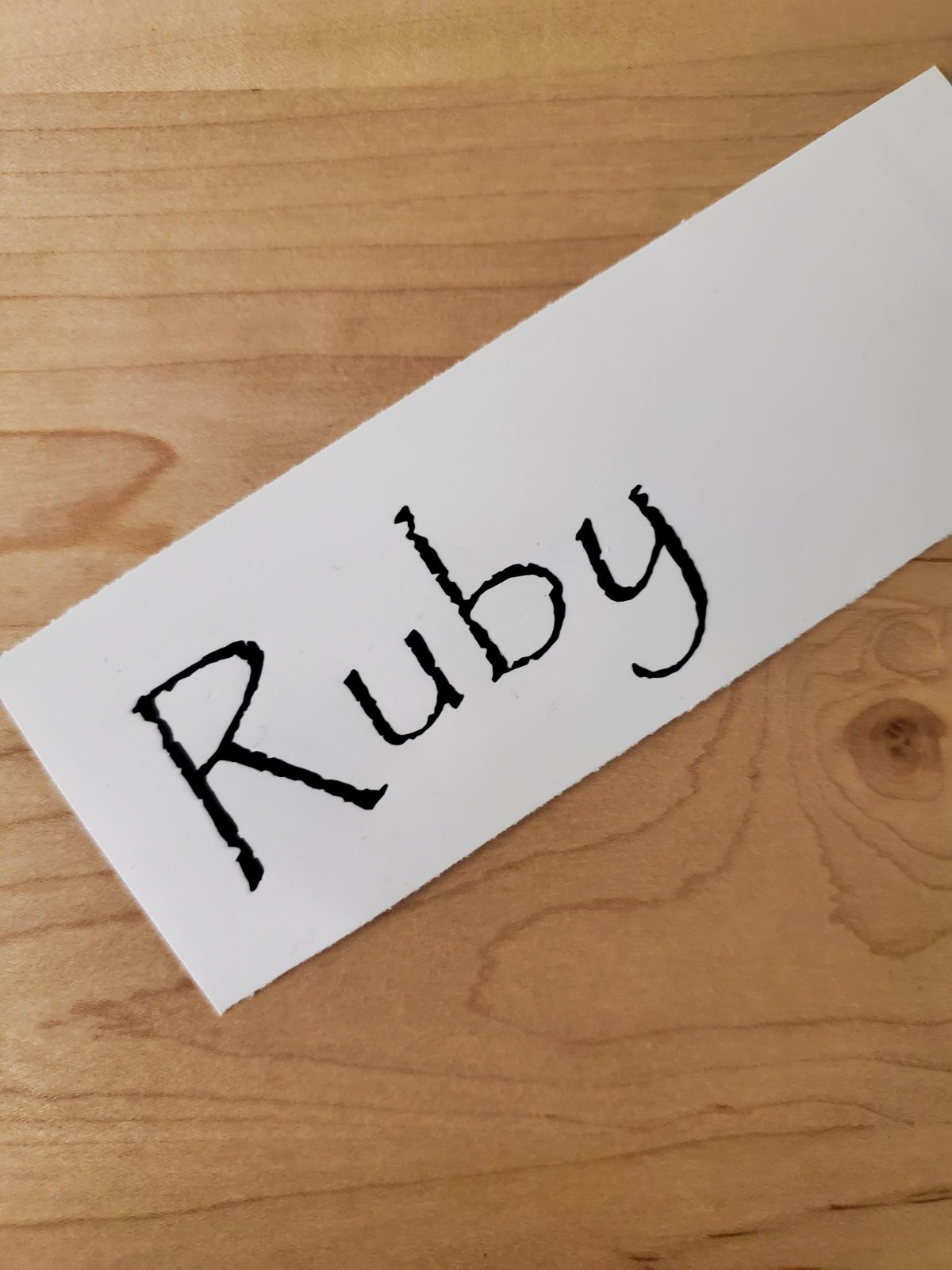 RUBY pet name Sticker Vinyl Decals 10" (2) PAIR BLACK – Dog Cat Pet Puppy FAST