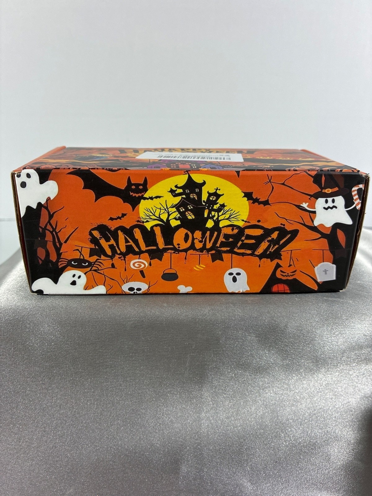Halloween Plush Skeleton Doll Crochet Face Witch Hat Happy Halloween Boxed 5.25"