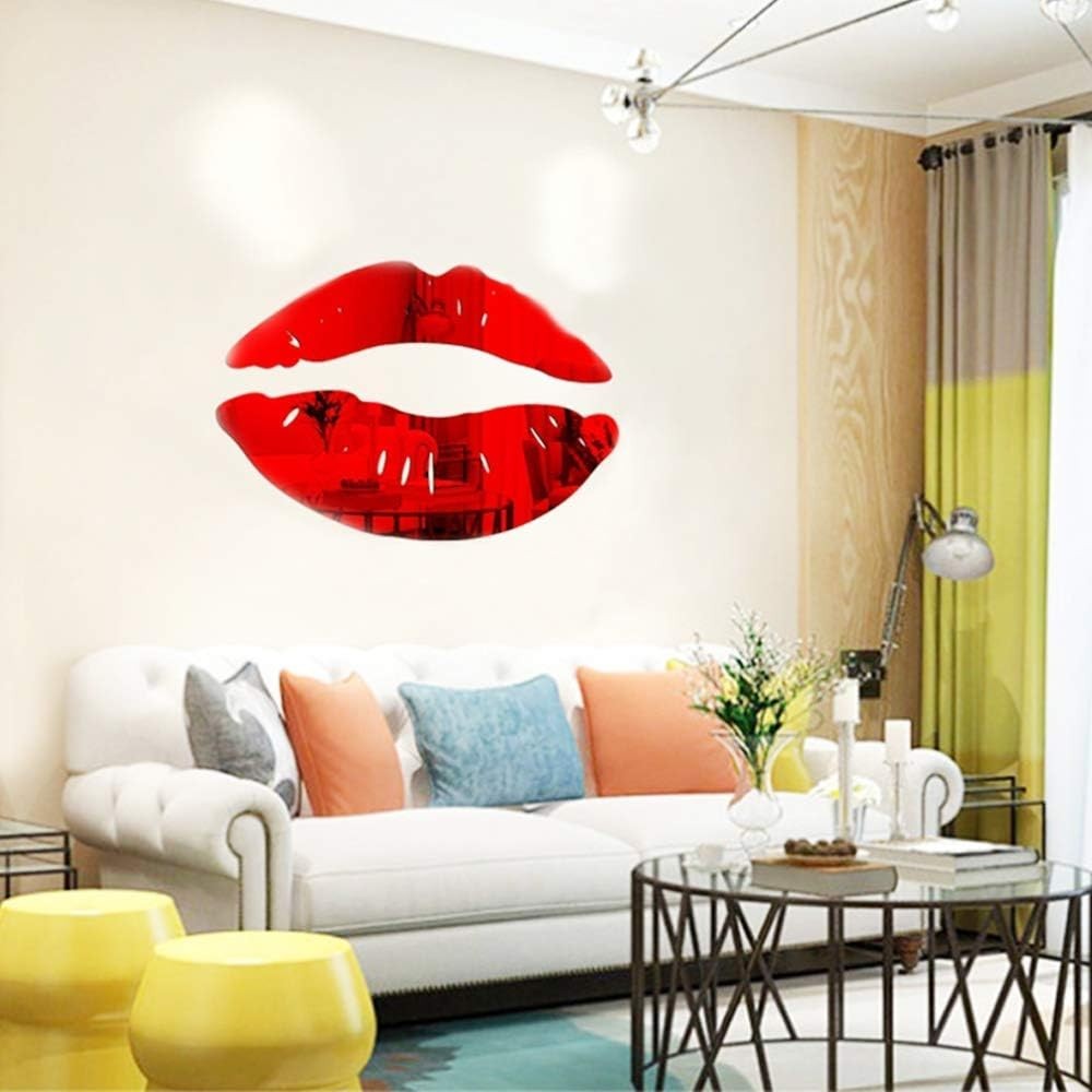 Minimalist Acrylic Kiss Shape Wall Stickers – Transform Your Space Effortlessly