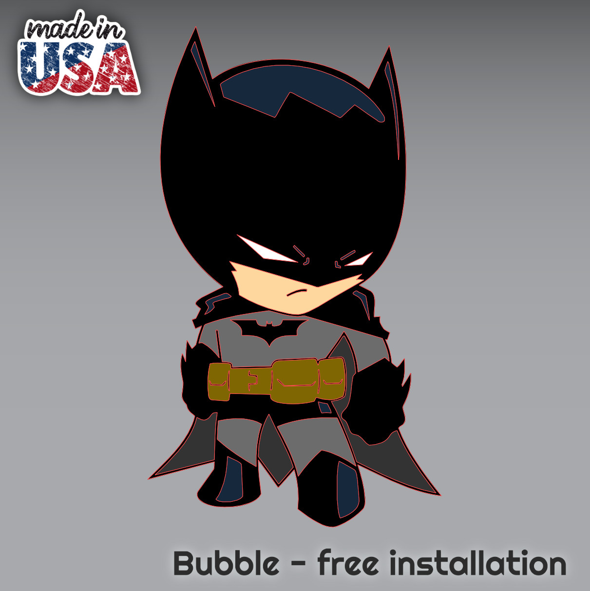 MINI BATMAN LOGO DECAL 3M STICKER DIECUT VINYL COMIC DARK KNIGHT COLORED MADE US