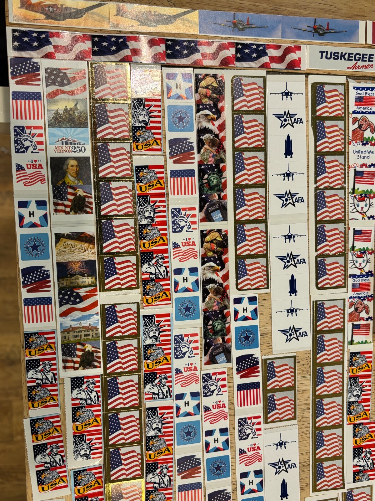 Patriotic Sticker Lot – Charity Organizations – SMALL Size – Large Quantity
