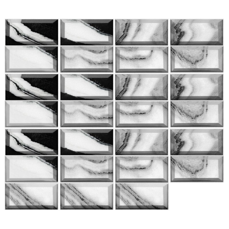 27pcs Imitation Brick Grain Tile Stickers DIY Self Adhesive Floor Wall Sticker