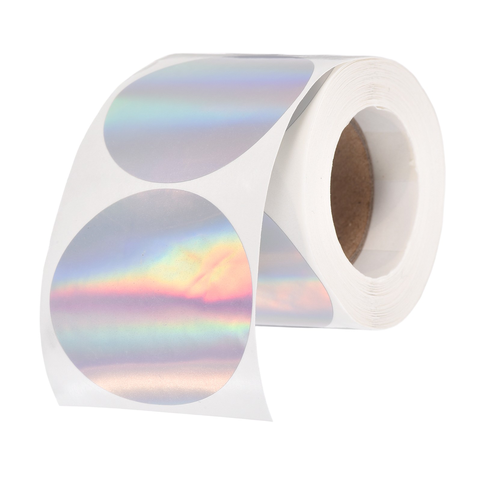 200pcs Round Thermal Label 1.5×1.5" Self-Adhesive Thermal Stickers Silver