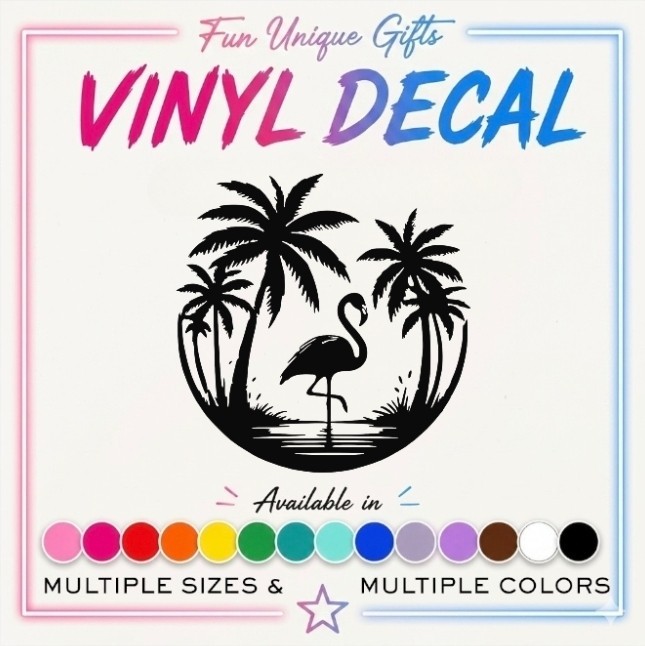 Flamingo Vinyl Decal Sticker -Multiple Colors & Sizes- FREE SHIPPING