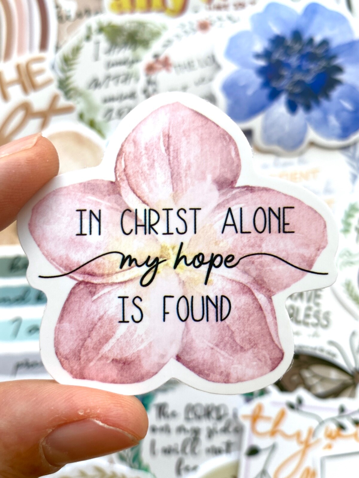 5-50 pcs Bible Verse Stickers, Jesus Christian Phrase Boho Phone Laptop Decals