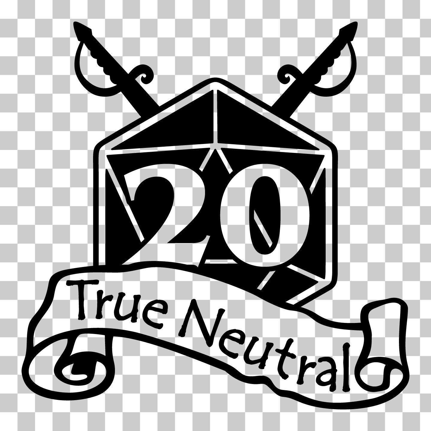 True Neutral D20 Vinyl Sticker Decal Gaming RPG TTRPG Role Play Car Laptop More