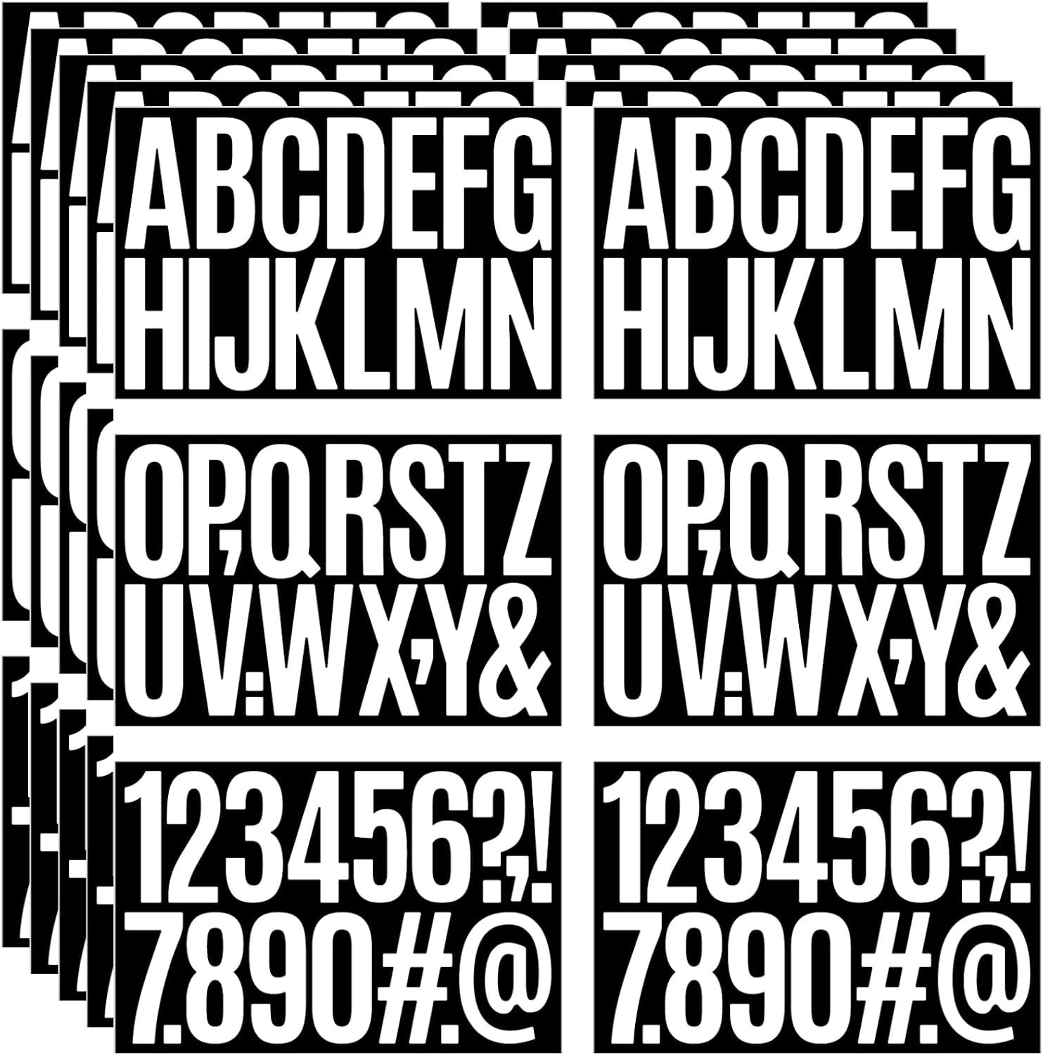 480 Pcs Waterproof 3" Vinyl Alphabet & Number Stickers – Self-Adhesive for Ma…