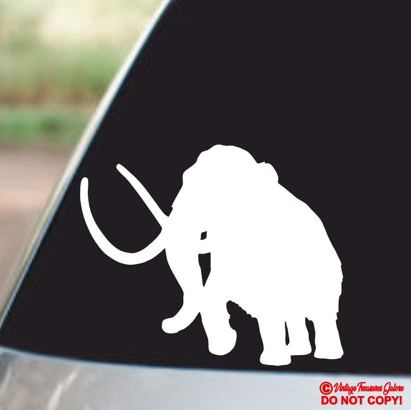 WOOLLY MAMMOTH Vinyl Decal Sticker Car Truck Window Wall Bumper EXTINCT ANIMAL
