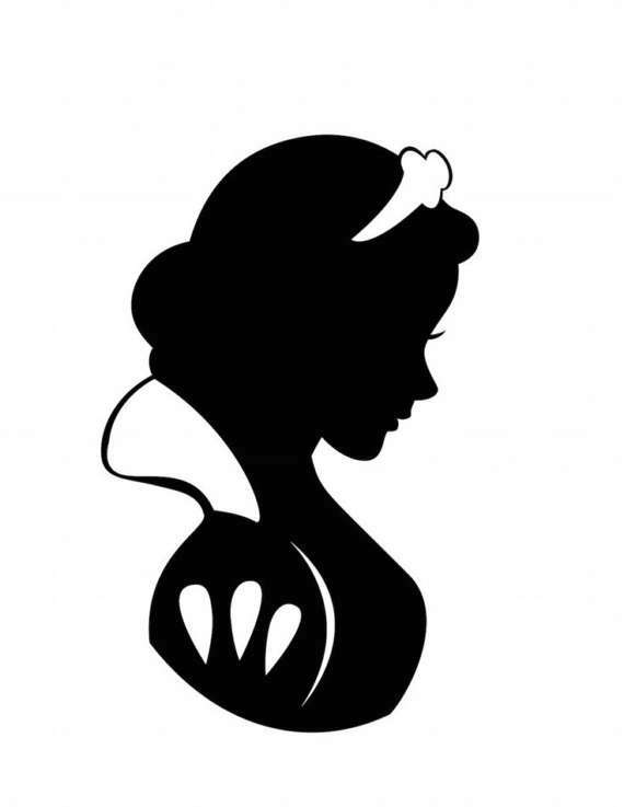 Vinyl Decal for Window – Snow White, Silhouette (Disney)