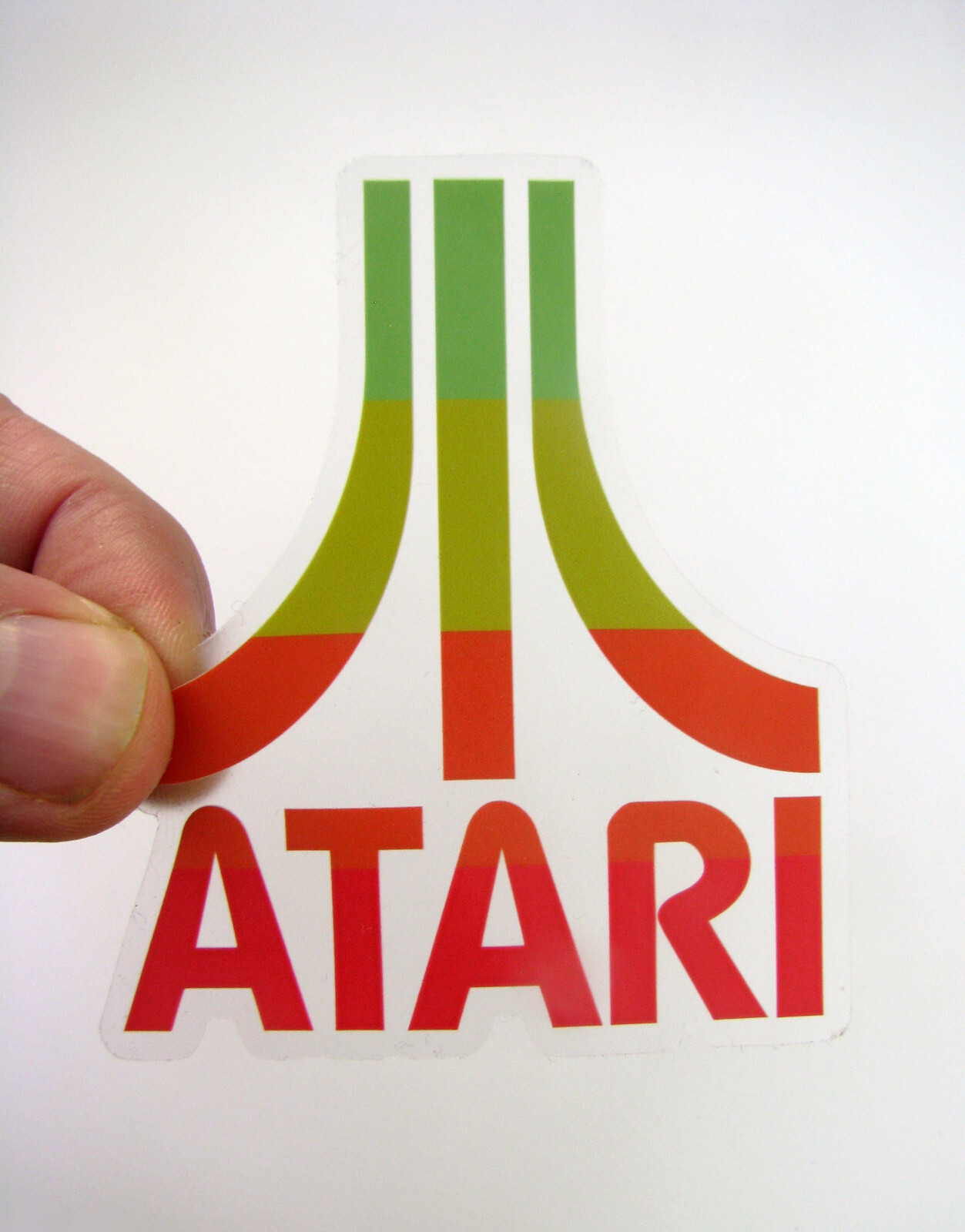 Atari Logo Sticker & Magnet Set Glitter Transparent Decal Retro Video Gaming