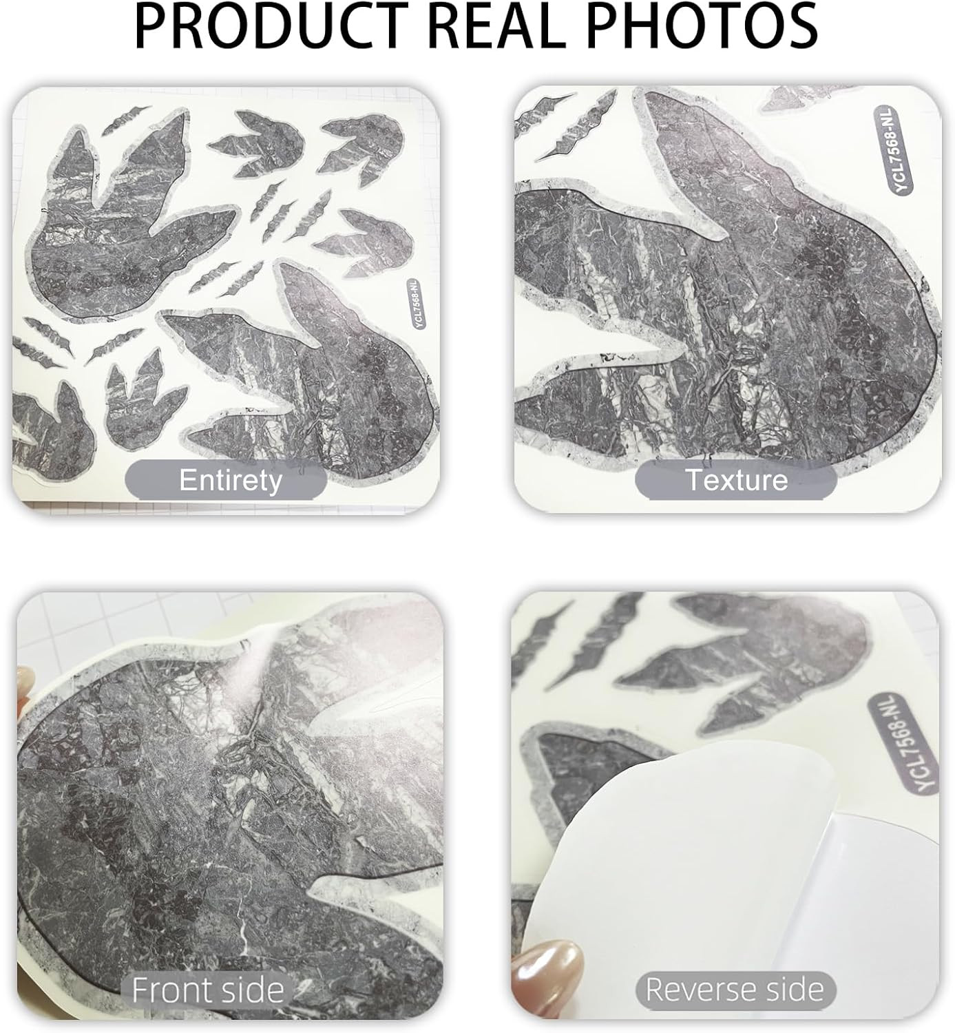 Glow in the Dark Blue Dinosaur Footprint Wall Stickers 2 Sheets
