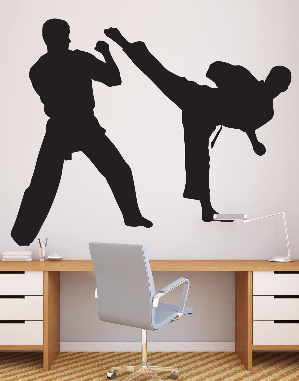 Karate Martial Arts Wall Decal Sticker. Window Decal Sticker. 5ft Tall. #223