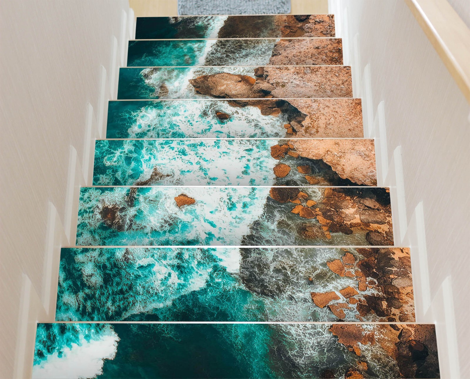 3D Mysterious Sea W189 Stairs Risers Decoration Photo Mural Vinyl Wallpaper Vera