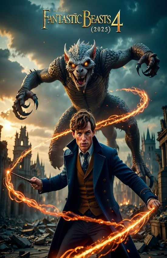 FANTASTIC BEAST 4 Movie Wall Vinyl Decal Poster Print (Removable Adhesive)