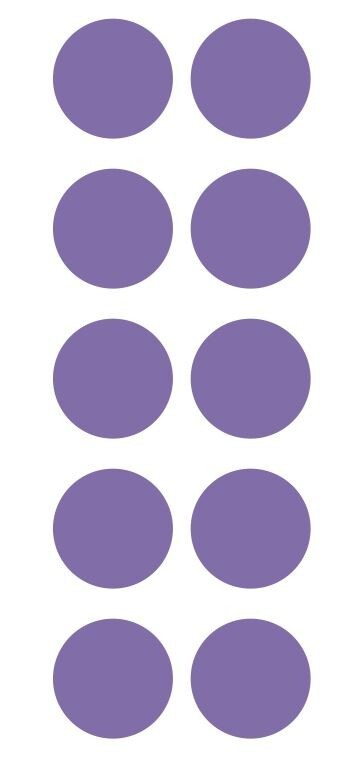 1.5" Lavender Round Label Dots Stickers Color Coding Inventory 1.5 Inch Dot
