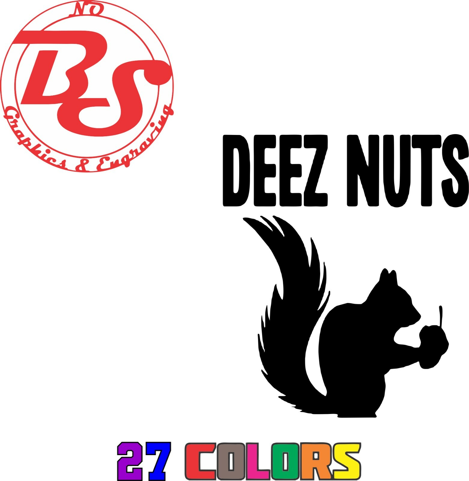 6" DEEZ NUTZ Nuts Balls Matter Decal Offensive Funny Rude Adult Joke JDM noBS